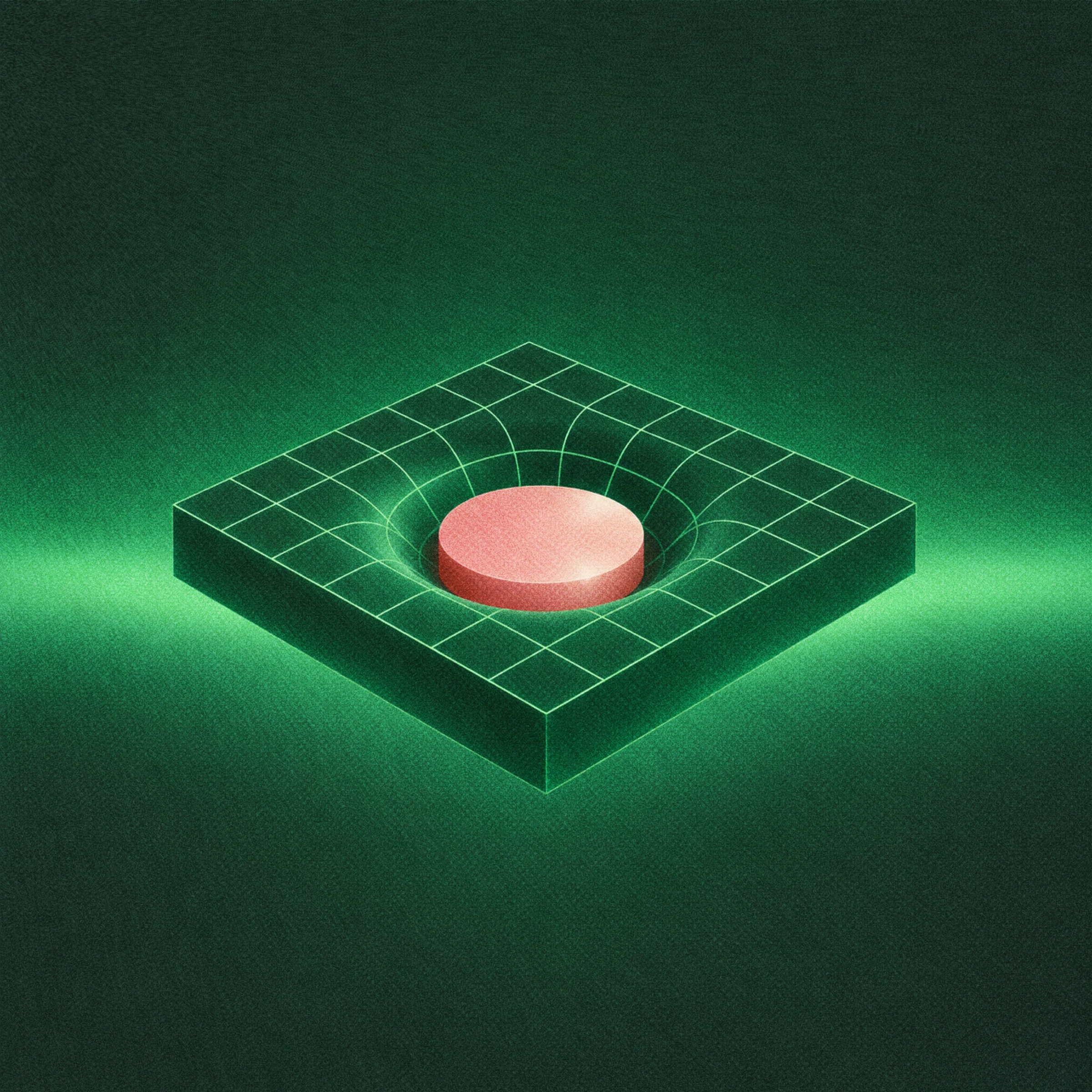 Abstract green cylinder illustration
