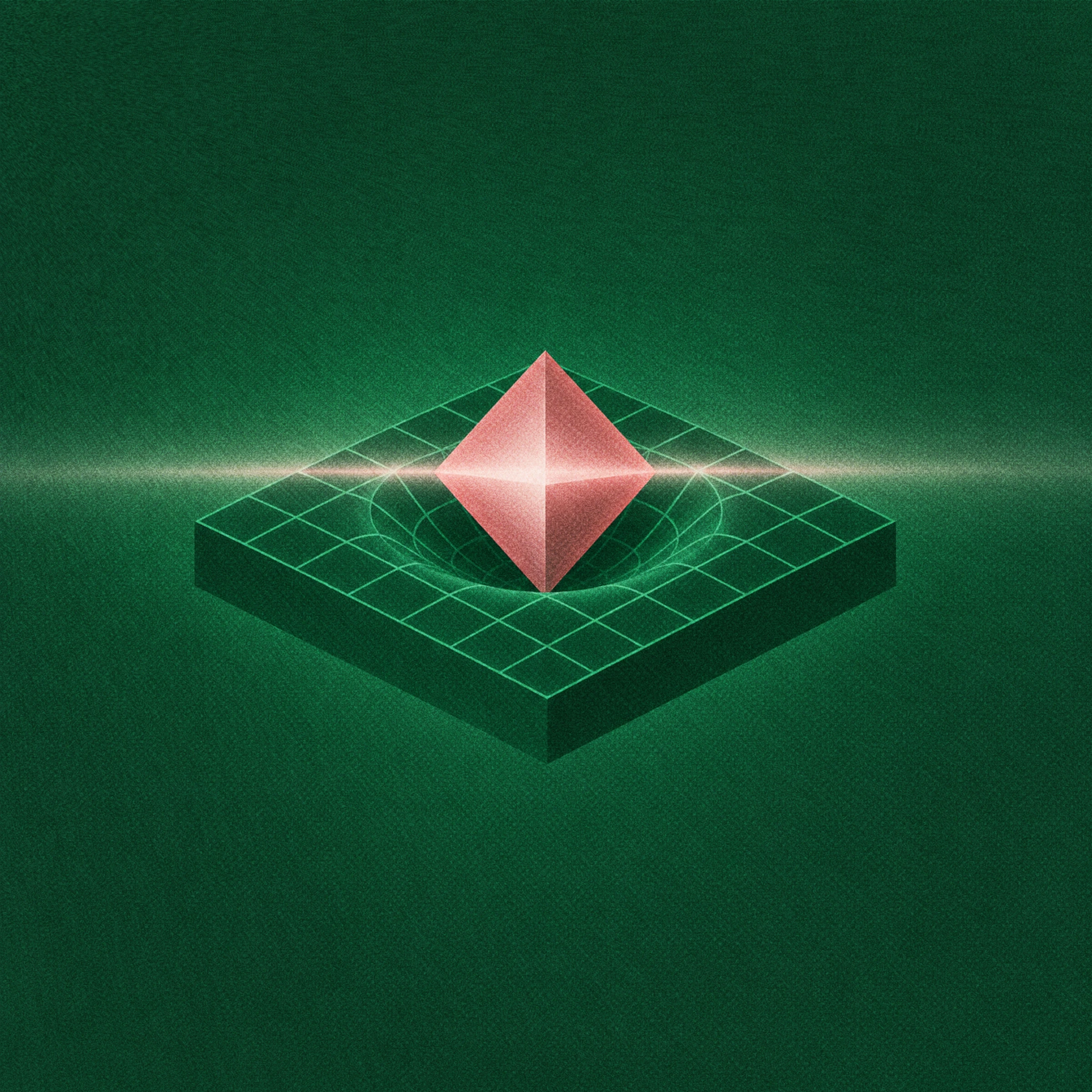 Abstract green diamond illustration
