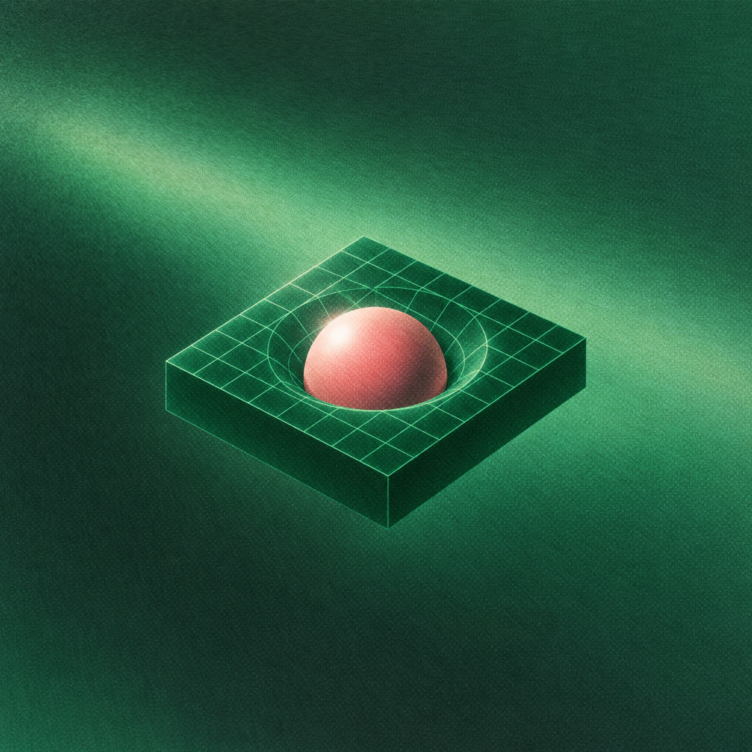 Abstract green half-sphere illustration