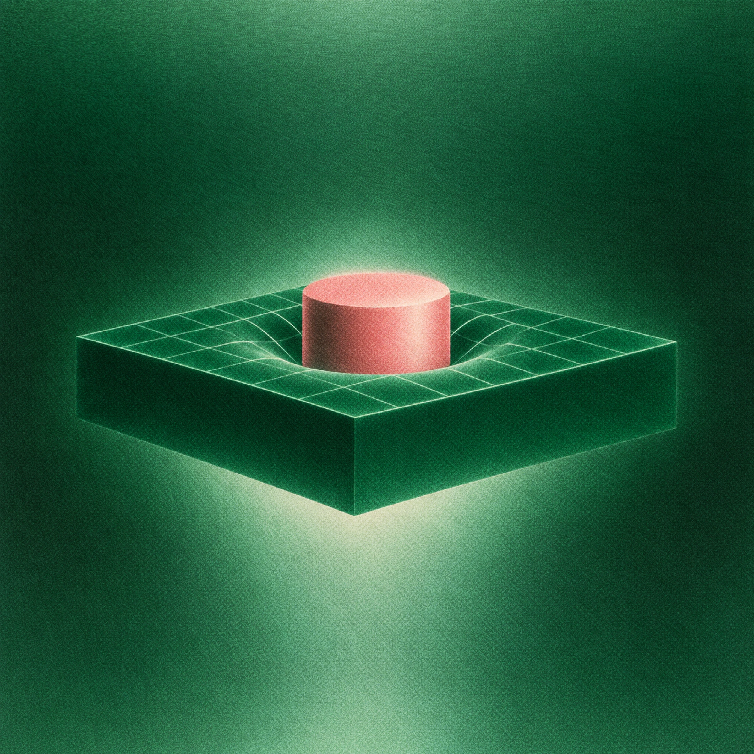Abstract green cylinder illustration