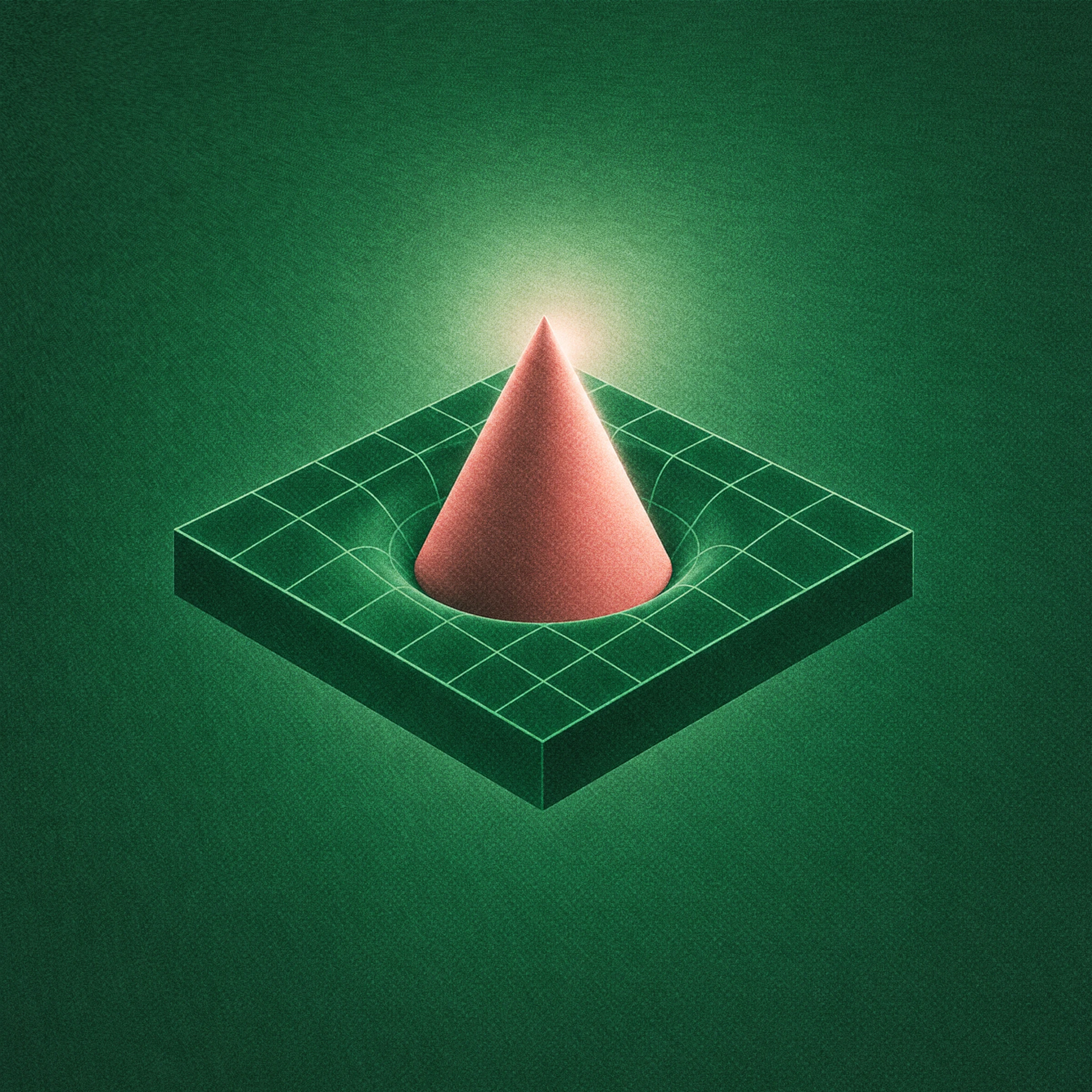 Abstract green cone illustration
