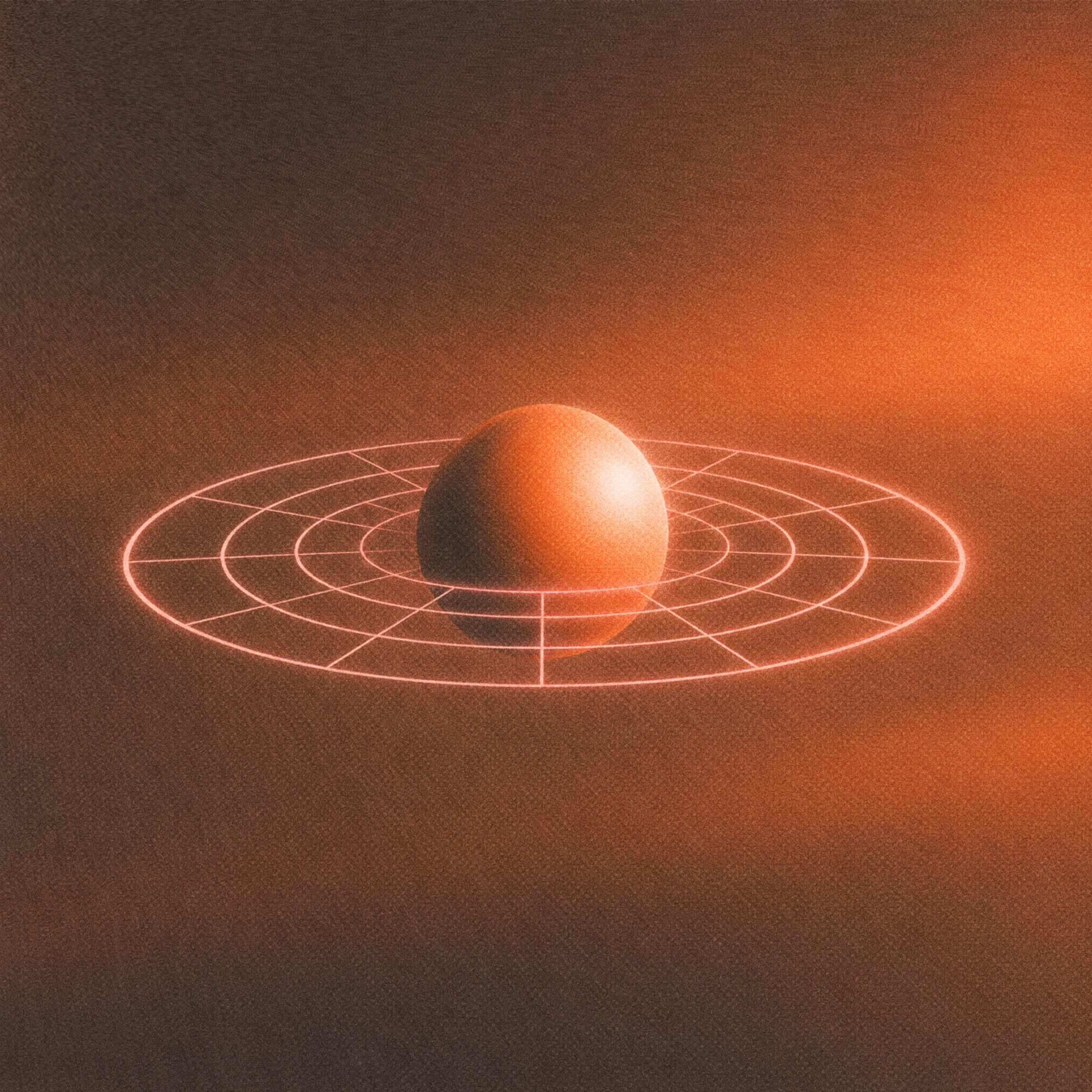 Abstract orange sphere illustration
