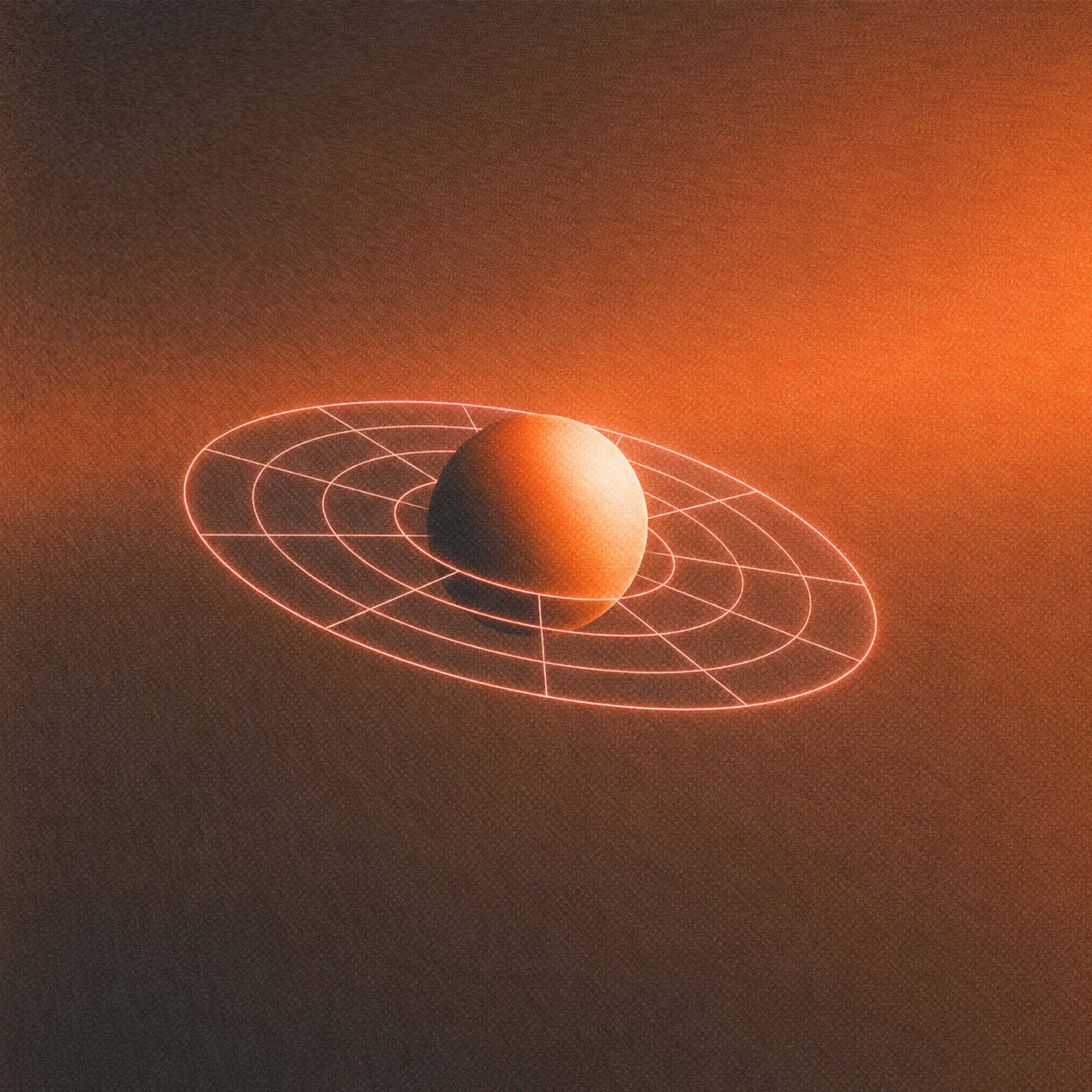 Abstract orange sphere illustration