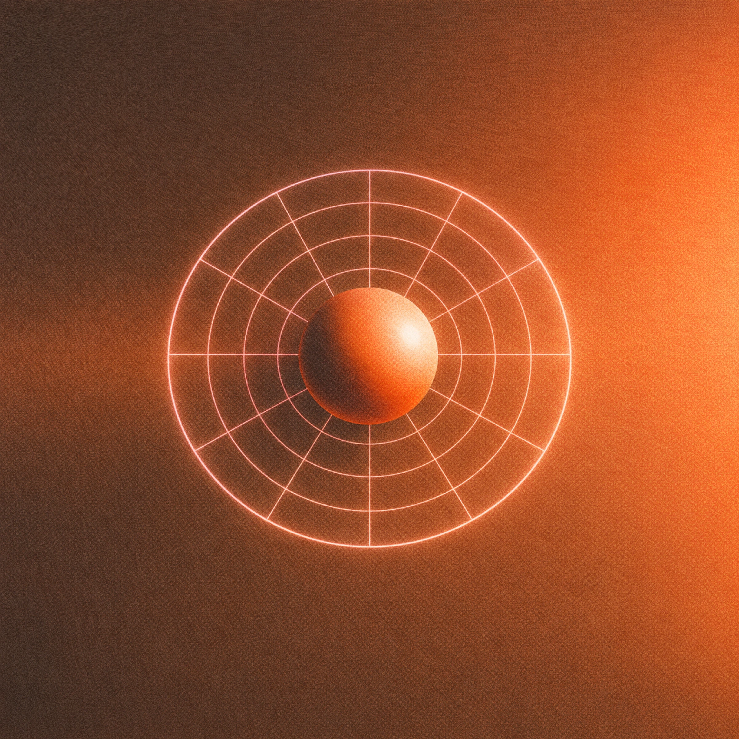 Abstract orange sphere illustration