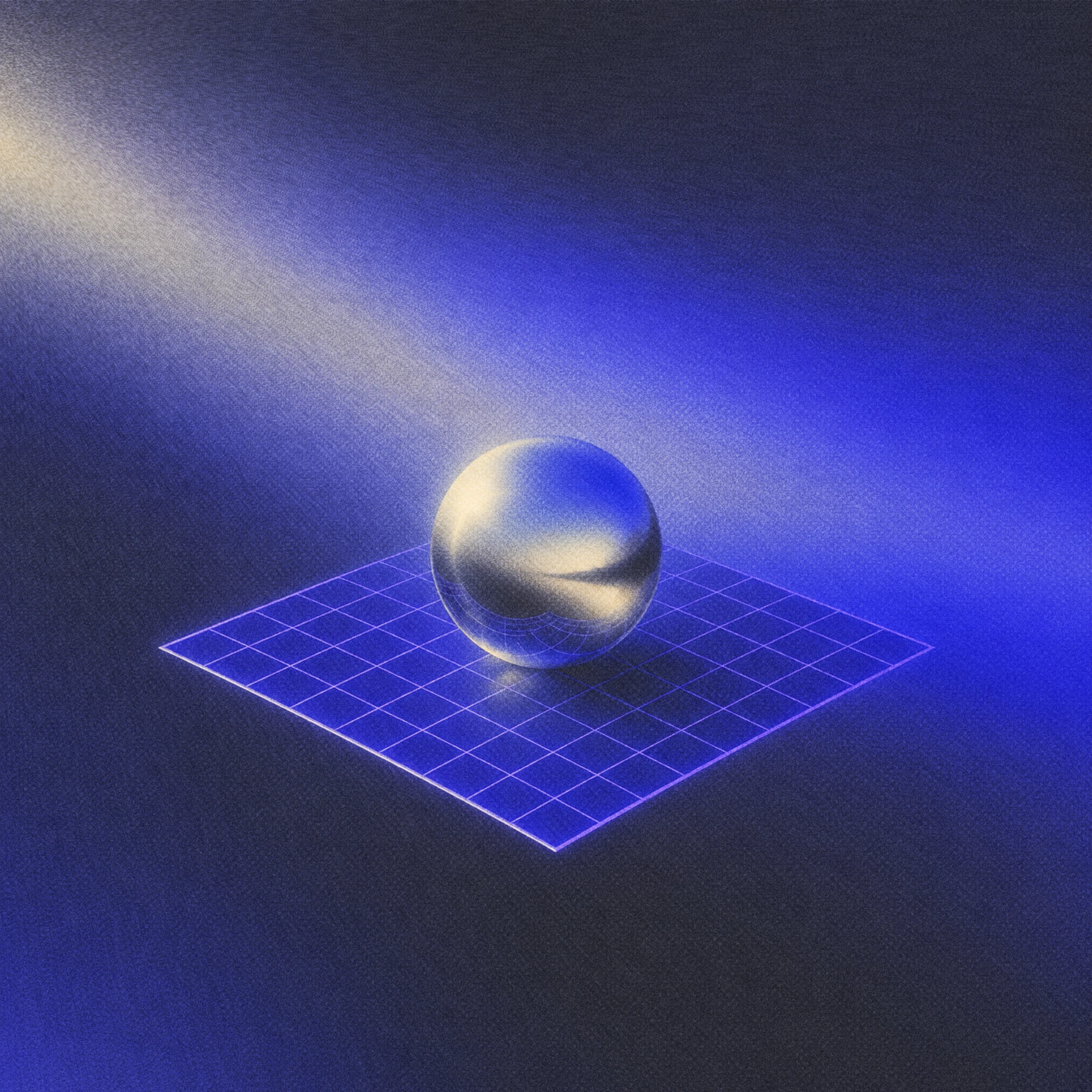 Abstract blue sphere illustration