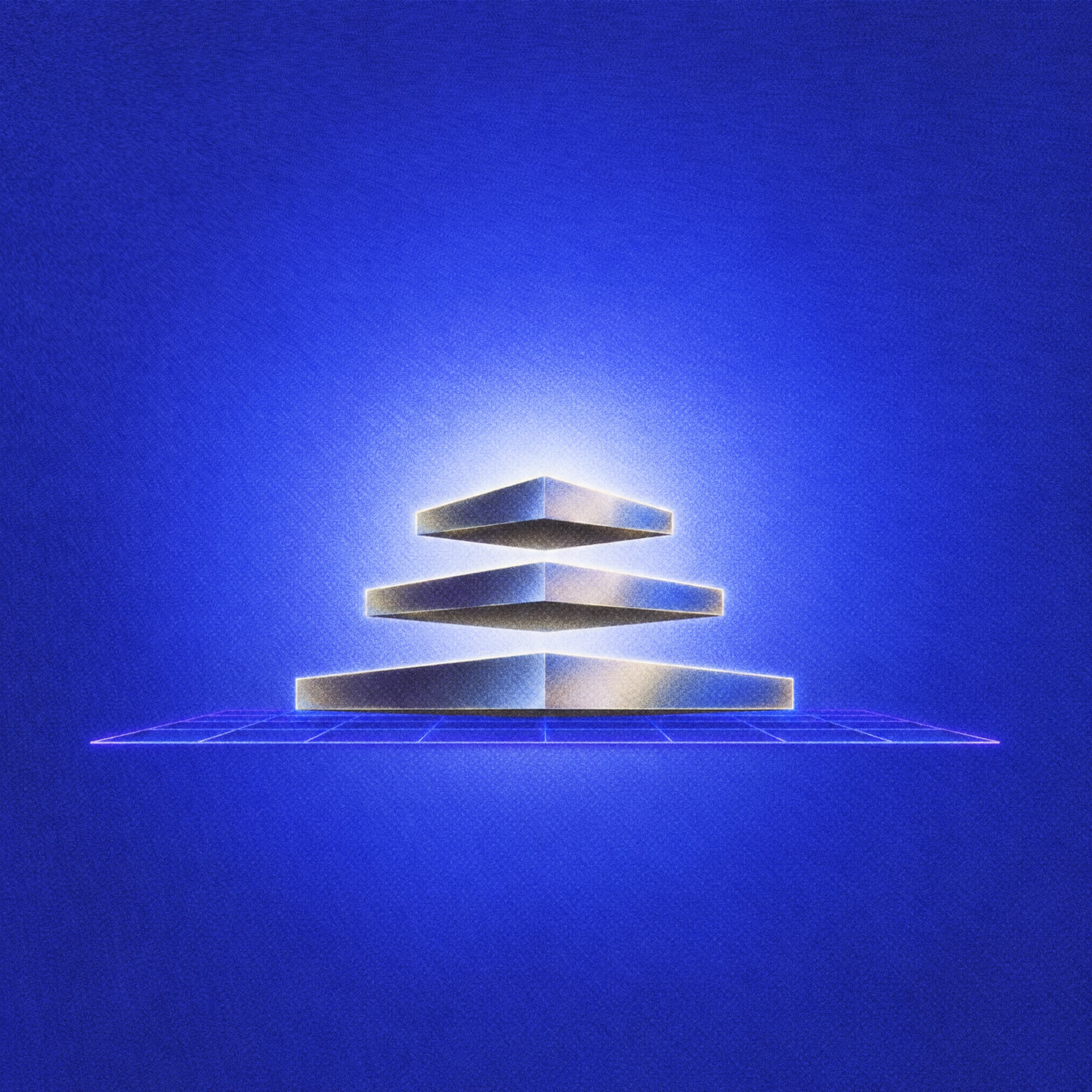 Abstract blue levels illustration