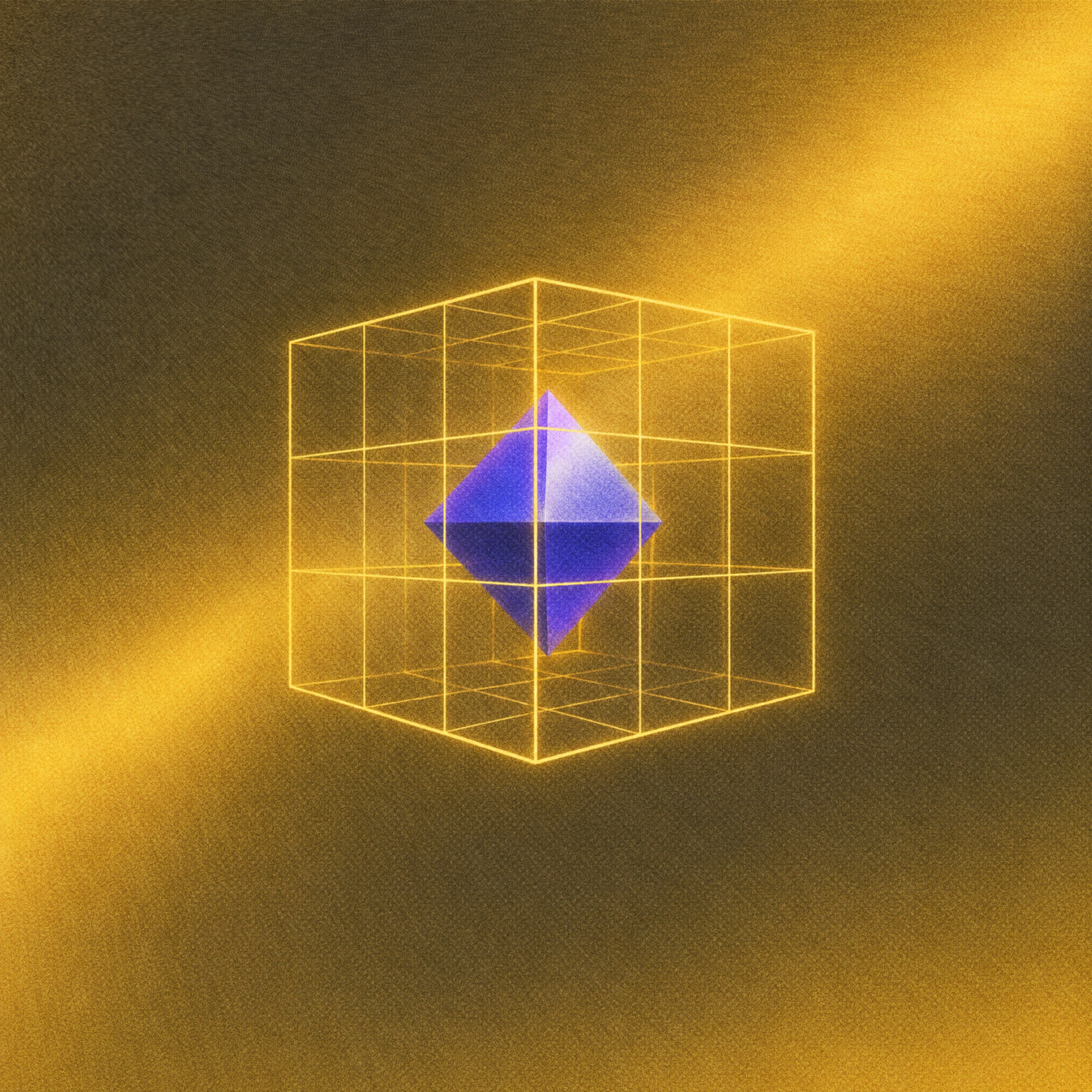 Abstract yellow diamond grid illustration