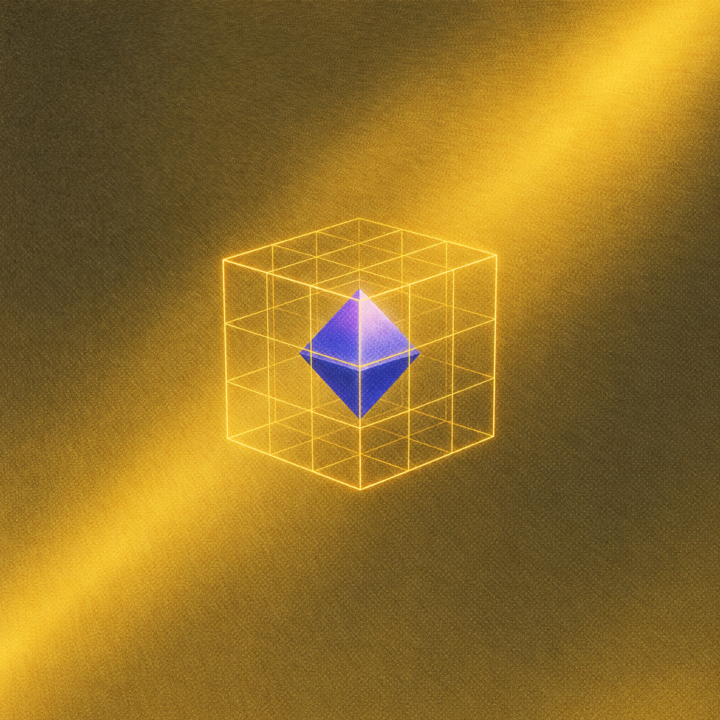 Abstract yellow diamond grid illustration
