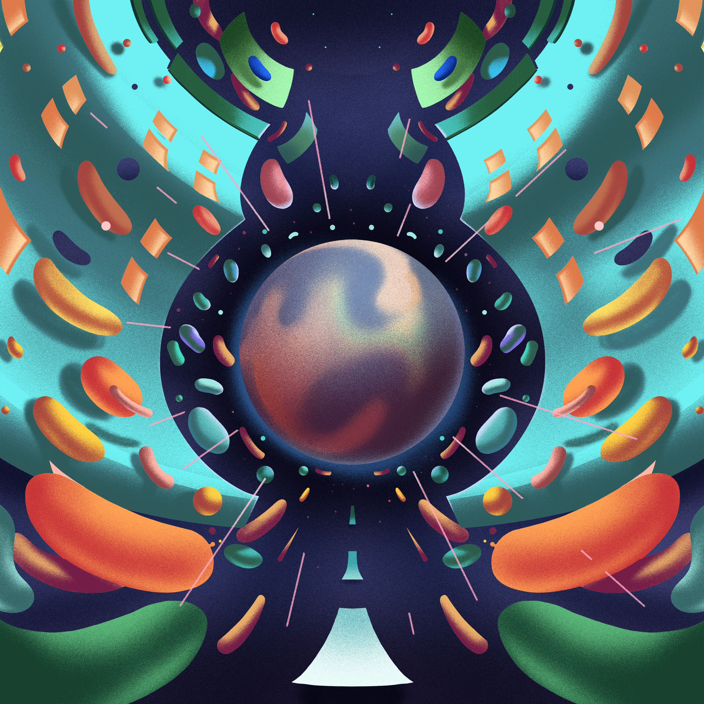 Abstract green mobius illustration