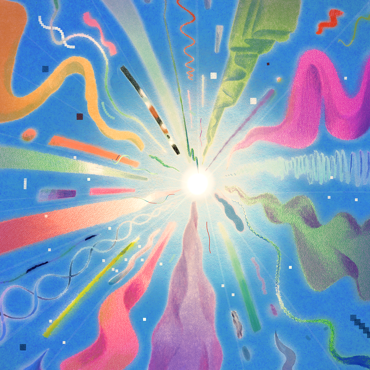 Abstract blue levels illustration