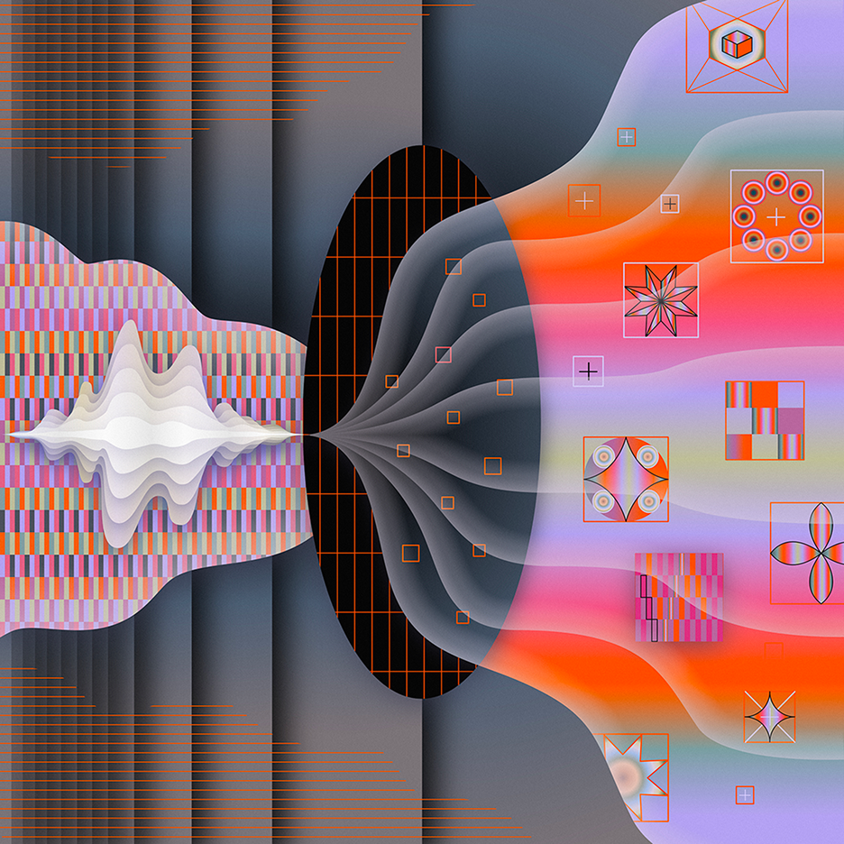 Abstract blue levels illustration