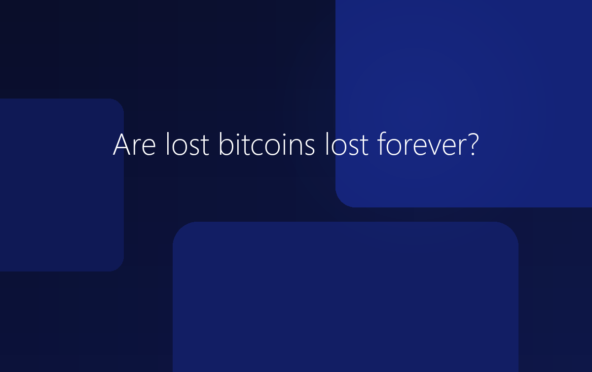 Are lost bitcoins lost forever?