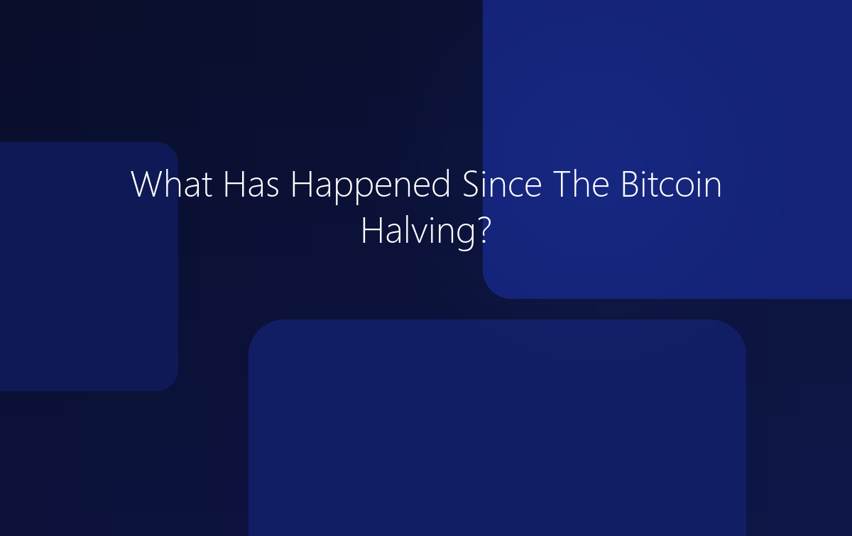 What Has Happened Since The Bitcoin Halving?