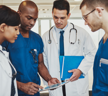 Patient engaging with online nutrition tools. Nutrition platform, digital solution