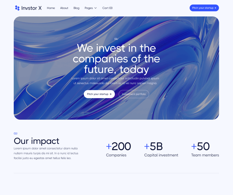 Invstor X - Home V3 Main Page - Investment Firm Webflow Template