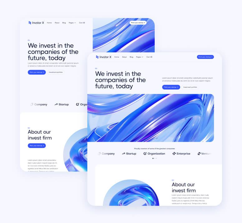 Invstor X - Figma File Included - Investment Firm Webflow Template