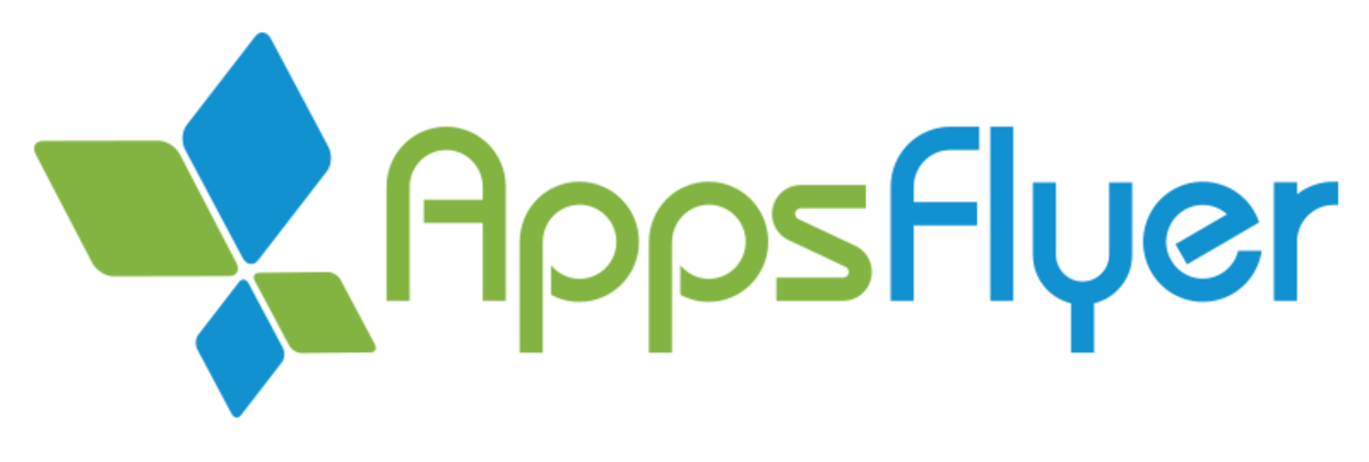 AppsFlyer logo with green and blue geometric shapes followed by the text 'AppsFlyer'.