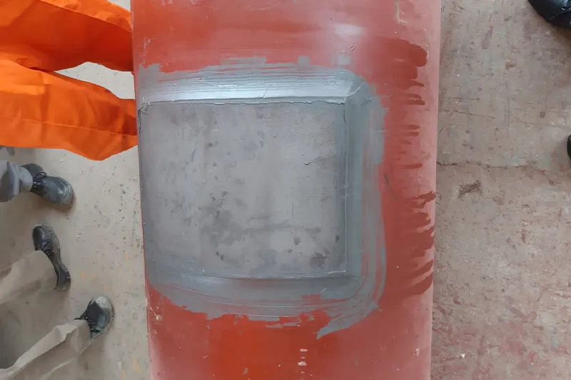 UPS 105 EG used to plate bond damage pipeline