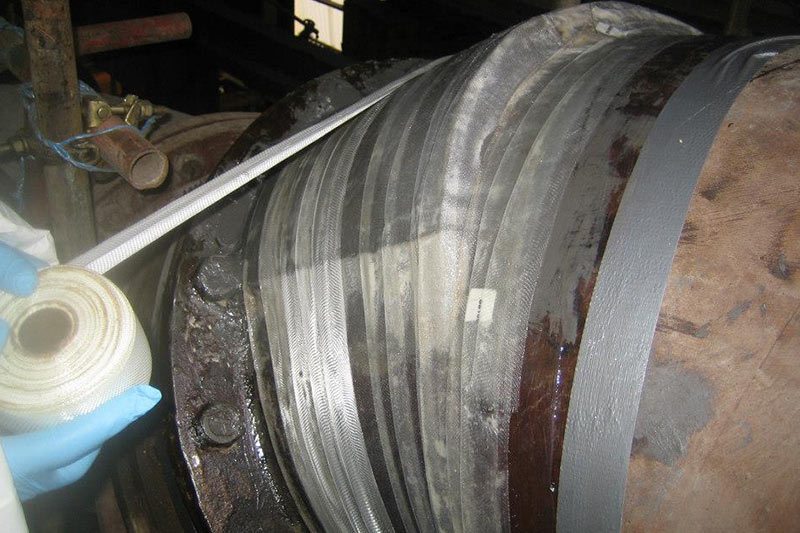 Application of UPS 19000 RH UPS 19007 GT on Gas Pipeline UPS Composite Wrapping
