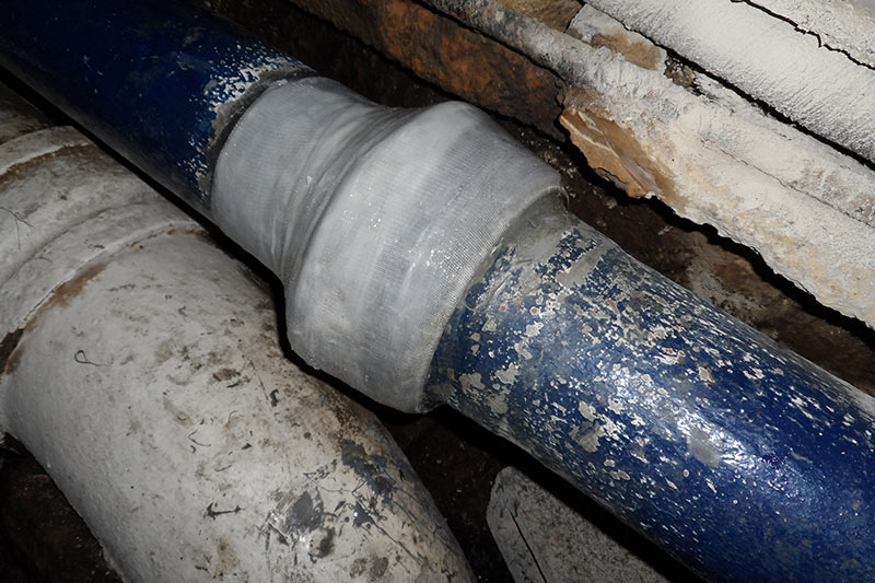 Pipe Fitting Repair with UPS 105 EG UPS 19000 RH UPS 19007 GT UPS Composite Wrapping