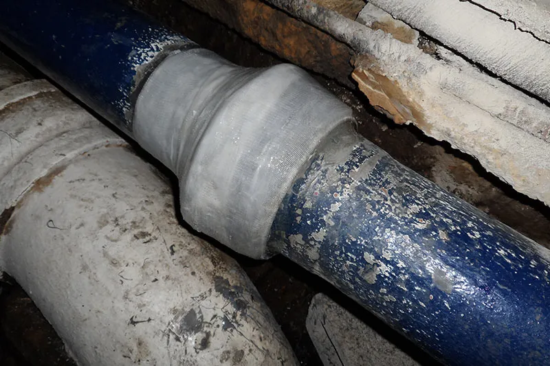 Pipe Fitting Repair with UPS 105 EG UPS 19000 RH UPS 19007 GT UPS Composite Wrapping