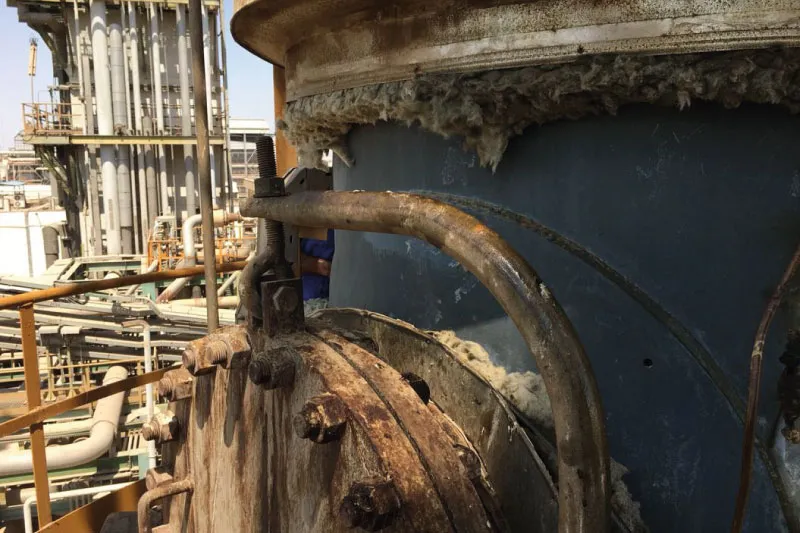 Hot vessels CUI will be coated with UPS 554 TC for protection
