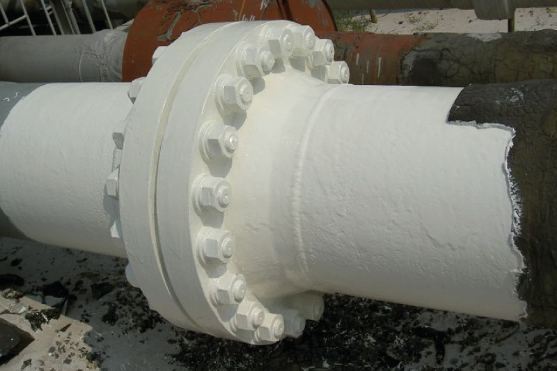Pipe Flange protected with UPS 510 UN UNI NOX Flexible Acrylic