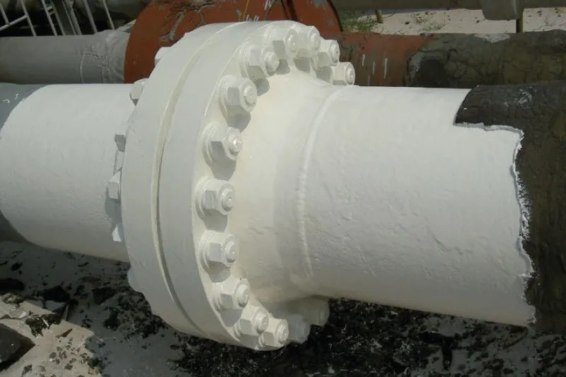 Pipe Flange protected with UPS 510 UN UNI NOX Flexible Acrylic