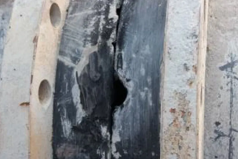 Broken pipe ends rejoined using UPS Stick Grade Metal epoxy for structural bonding