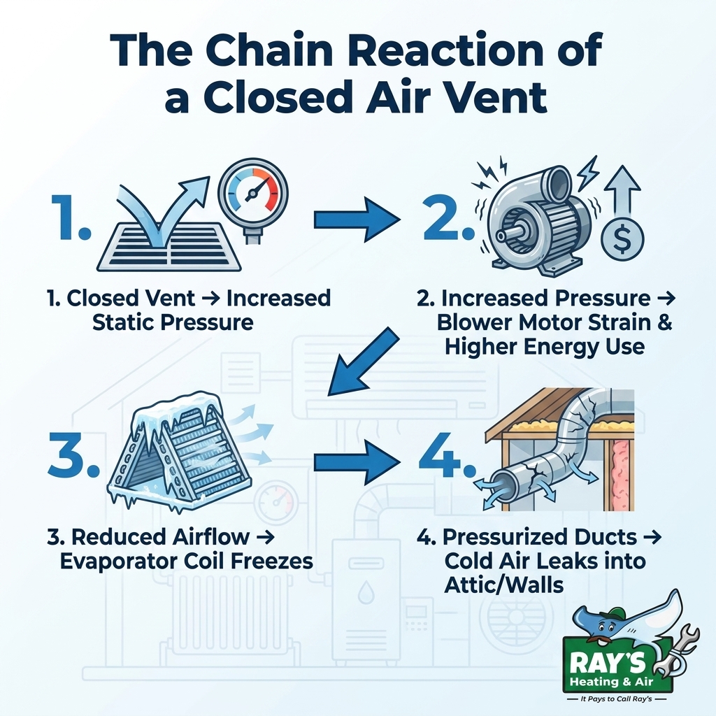 The Chain Reaction of a Closed Air Vent