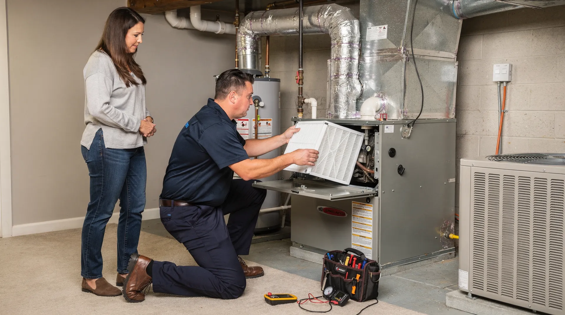 Inspecting and replacing air filters is a core step in any professional HVAC tune-up checklist
