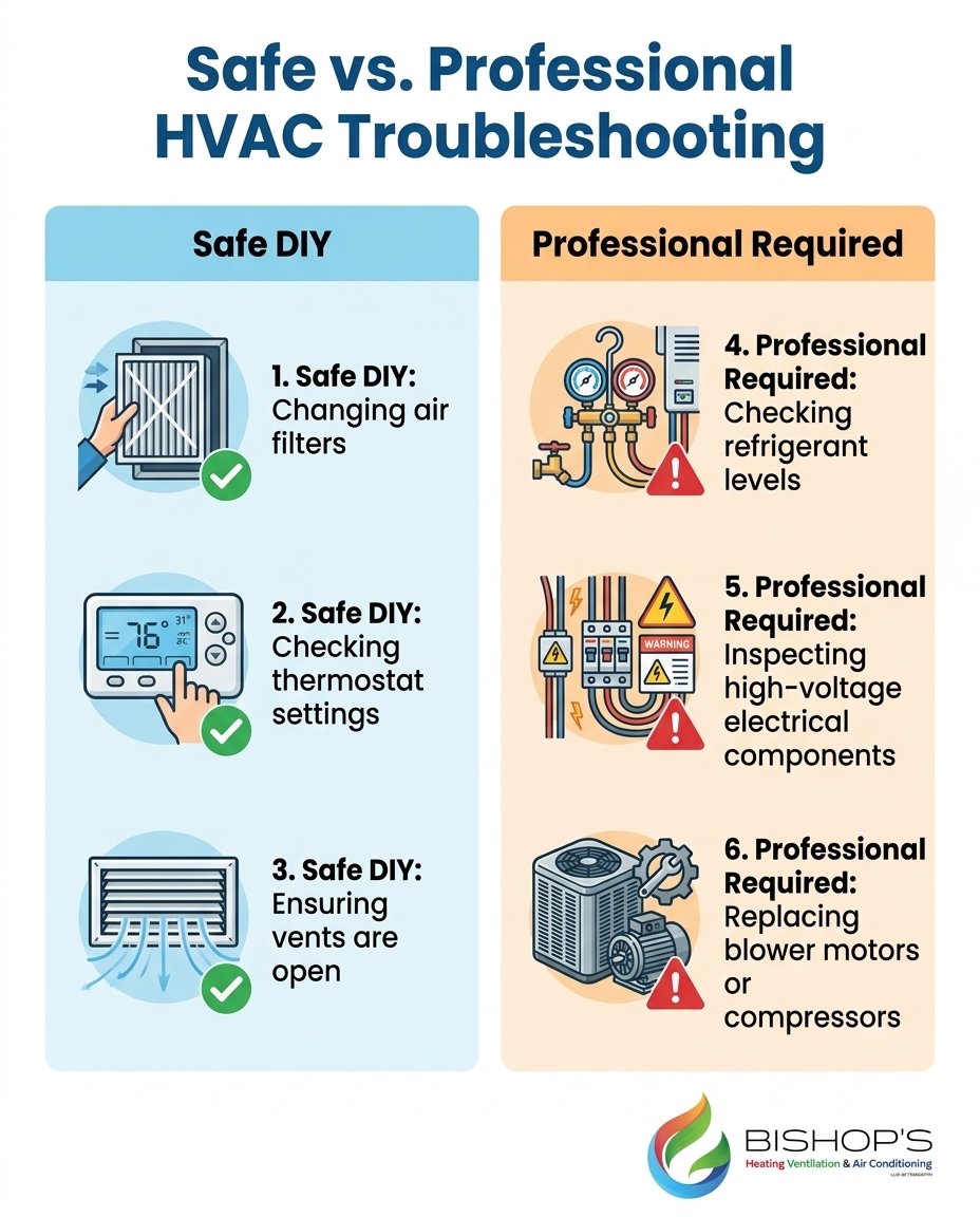 Safe vs. Professional HVAC Troubleshooting
