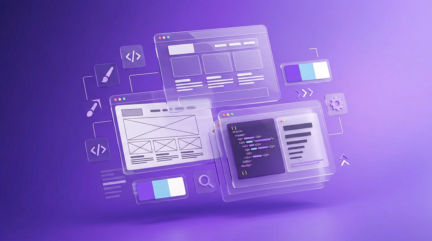 Illustration von Webdesign Grundlagen