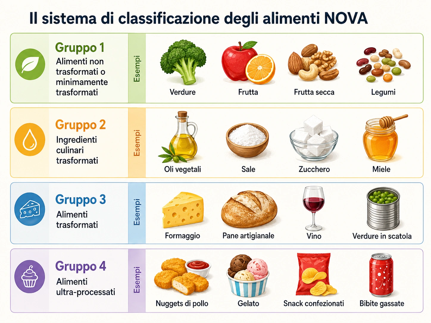 Classificazione alimenti NOVA