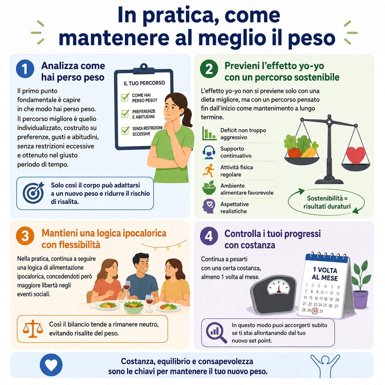 Evitare risalita del peso ed effetto yo-yo