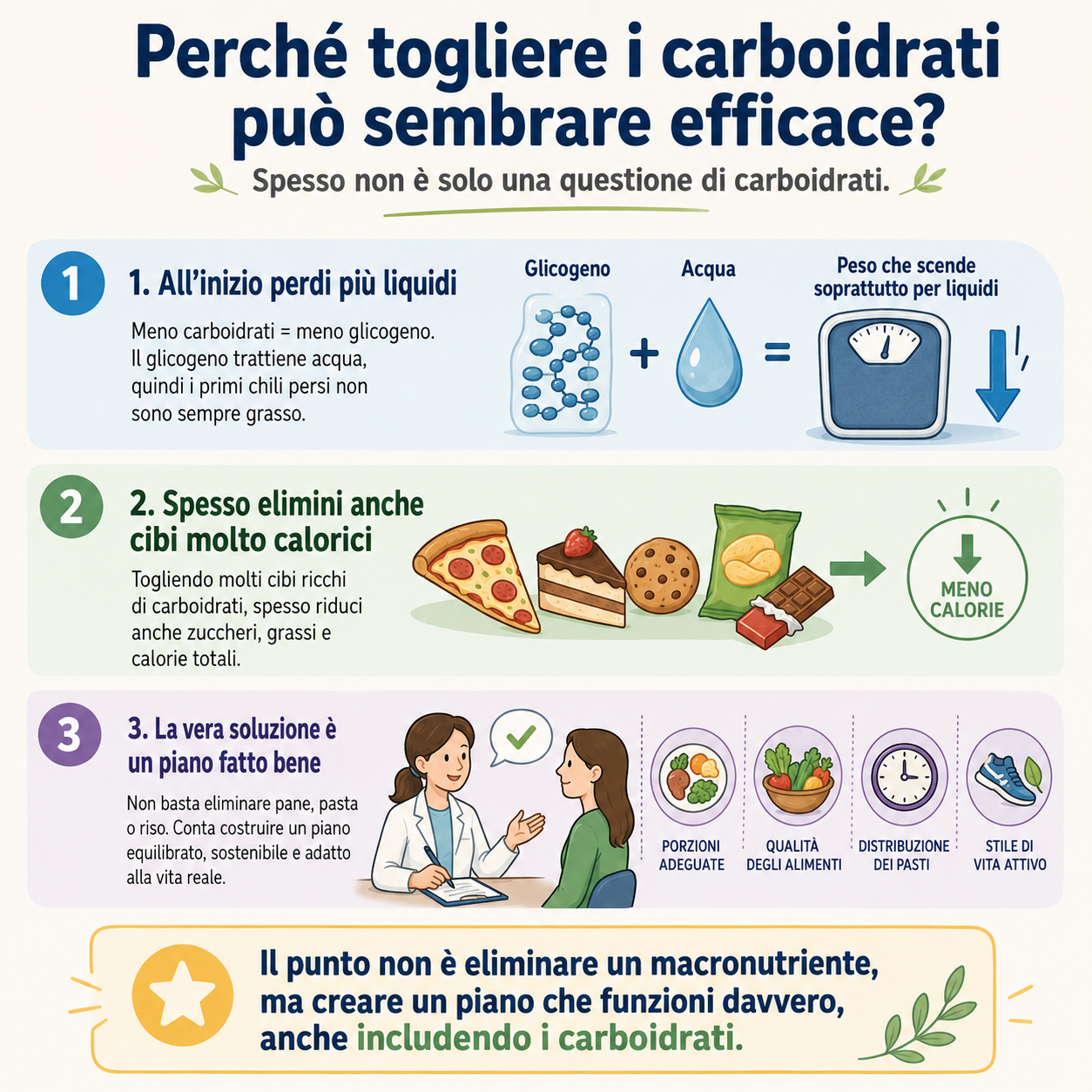 cosa succede togliendo i carboidrati