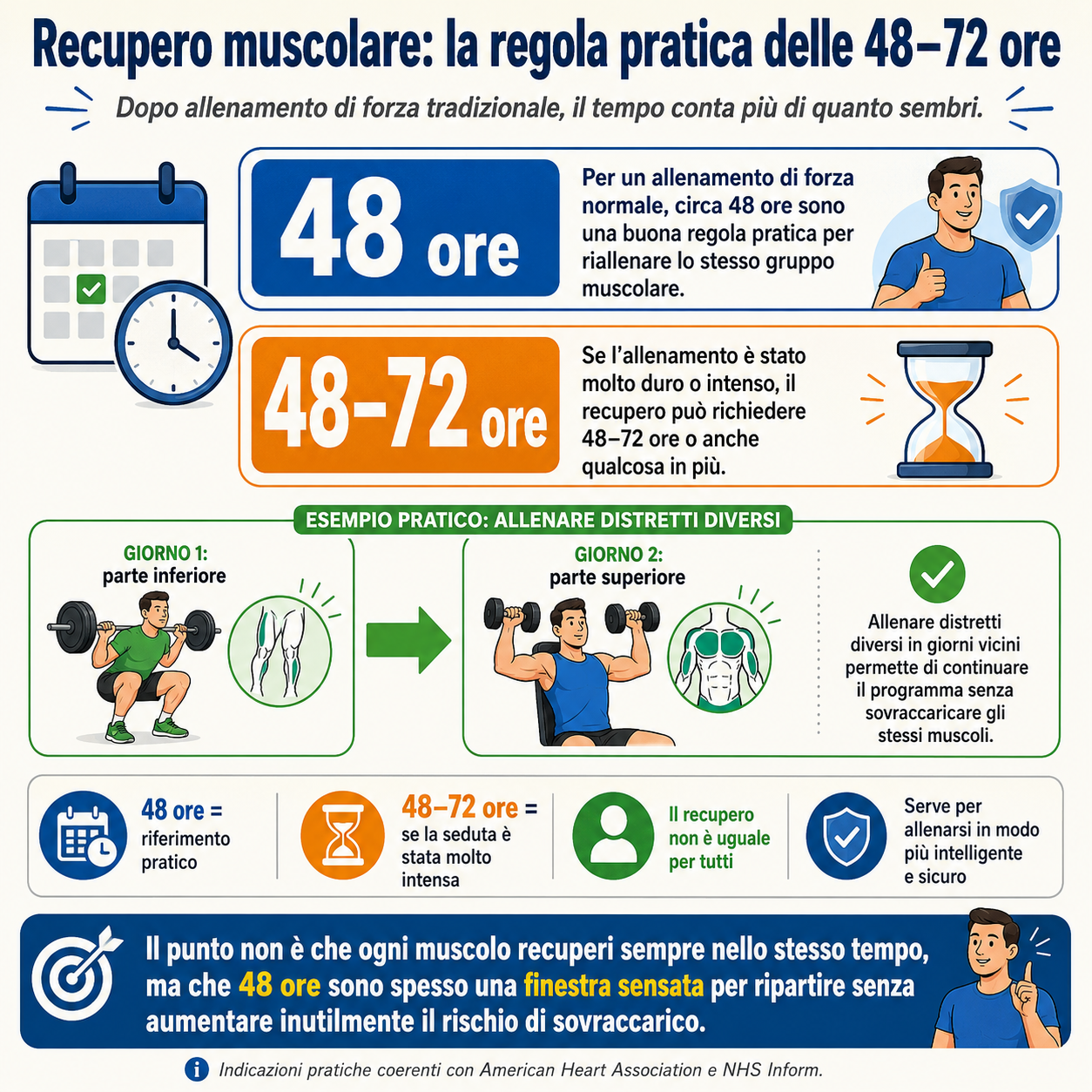 Recupero muscolare 48 ore