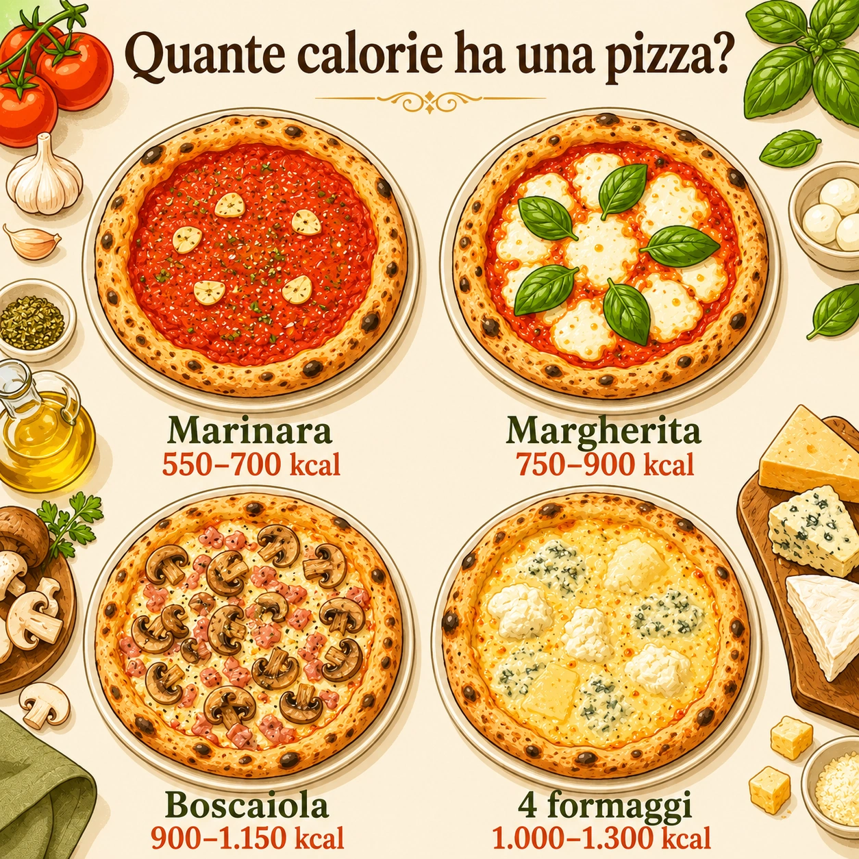 quante calorie ha una pizza
