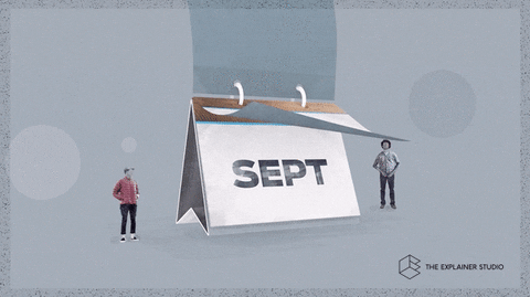 Calendario illustrato che sfoglia i mesi