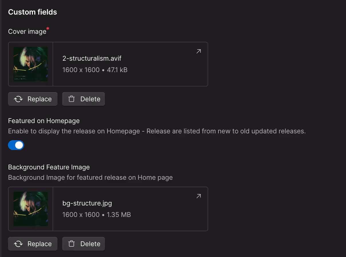 Release edit