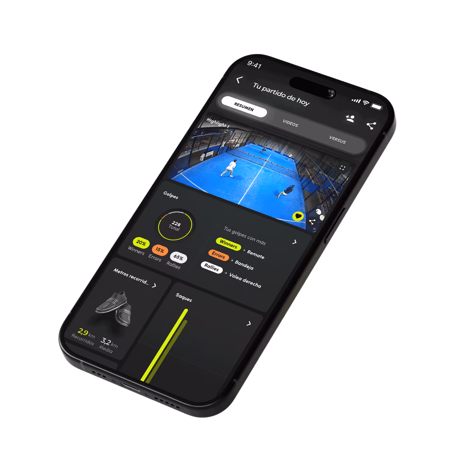 A mockup of an iPhone including a snapshot of the Padmi app.