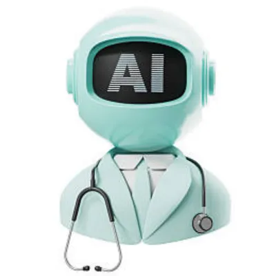 Icon representing a Generative AI clinical copilot, assisting doctors with documentation, research, and intelligent decision support.