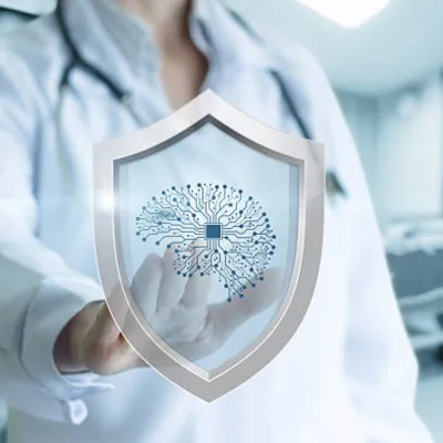 Predictive AI model analyzing patient data and historical trends to forecast health risks and enable proactive disease prevention.