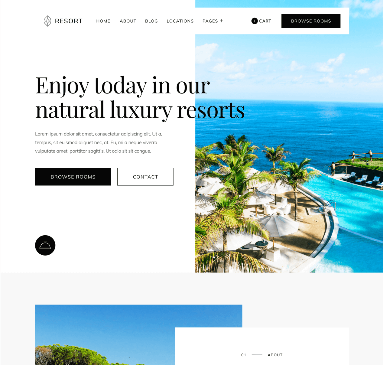 Resort - Home page - Resort and Hotel Webflow Template