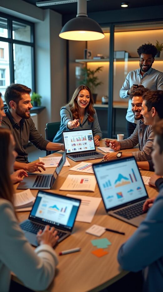 imagen de emprendedores formandose y trabajando con ready
