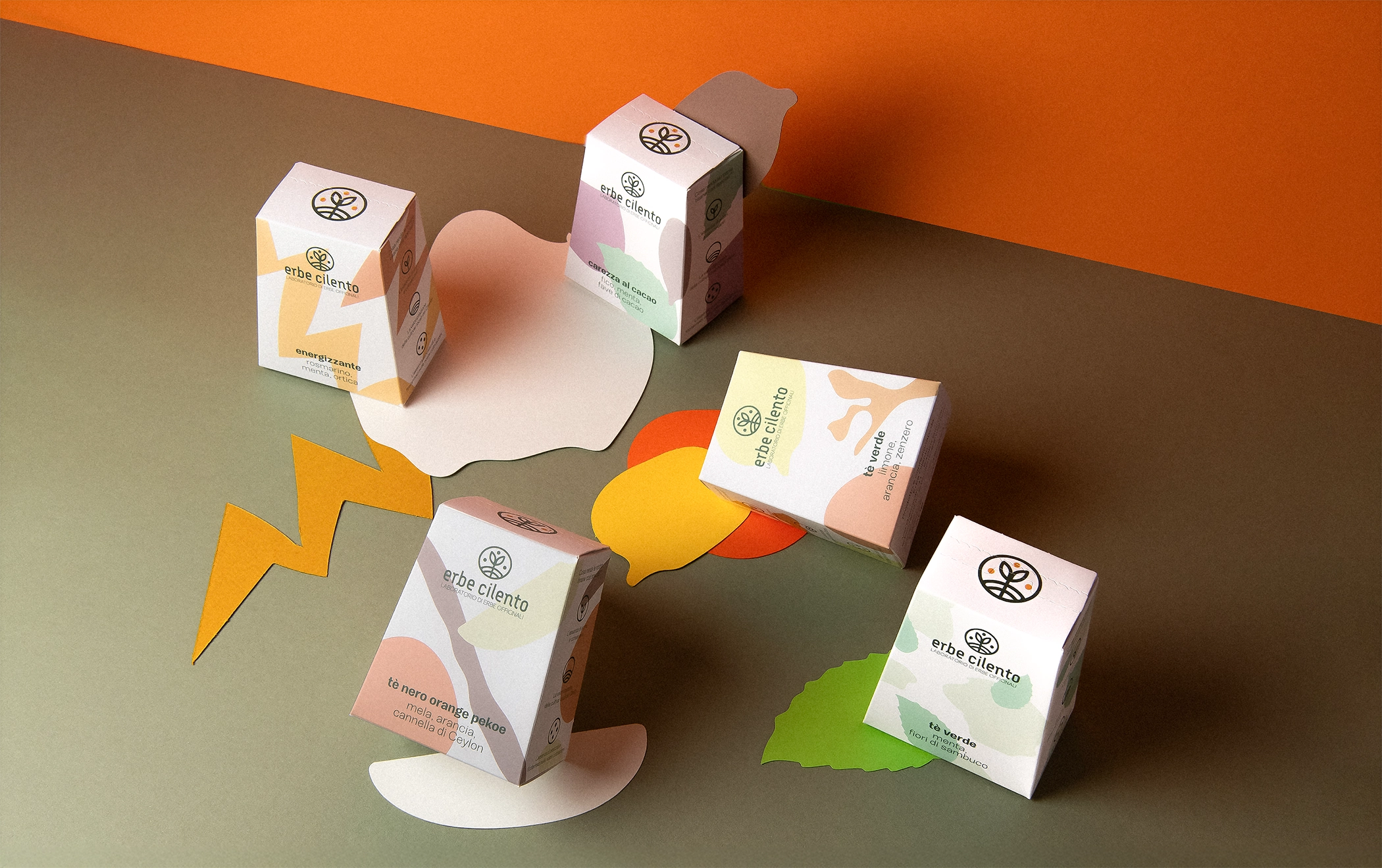 packaging di prodotti erbe cilento
