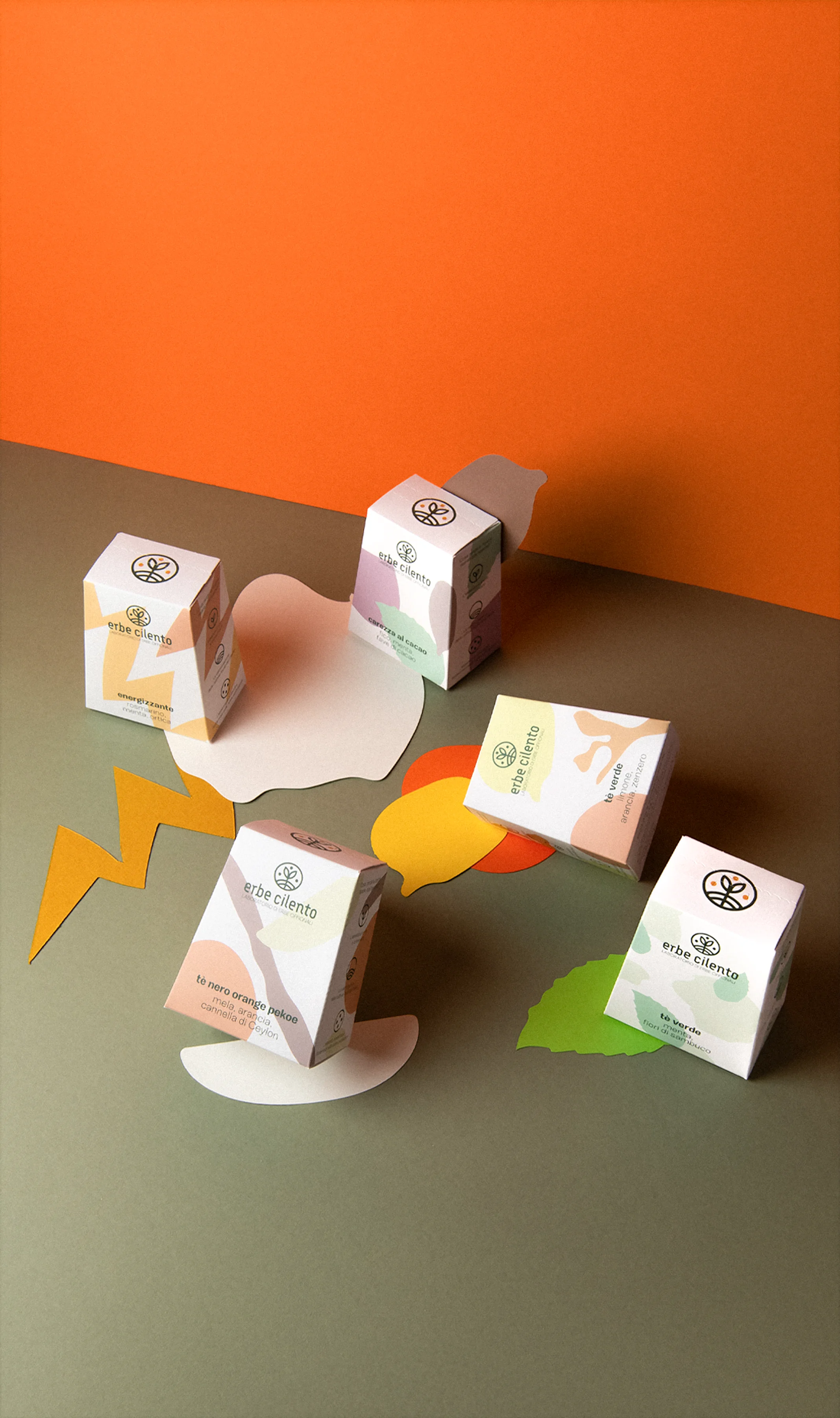 packaging di prodotti erbe cilento