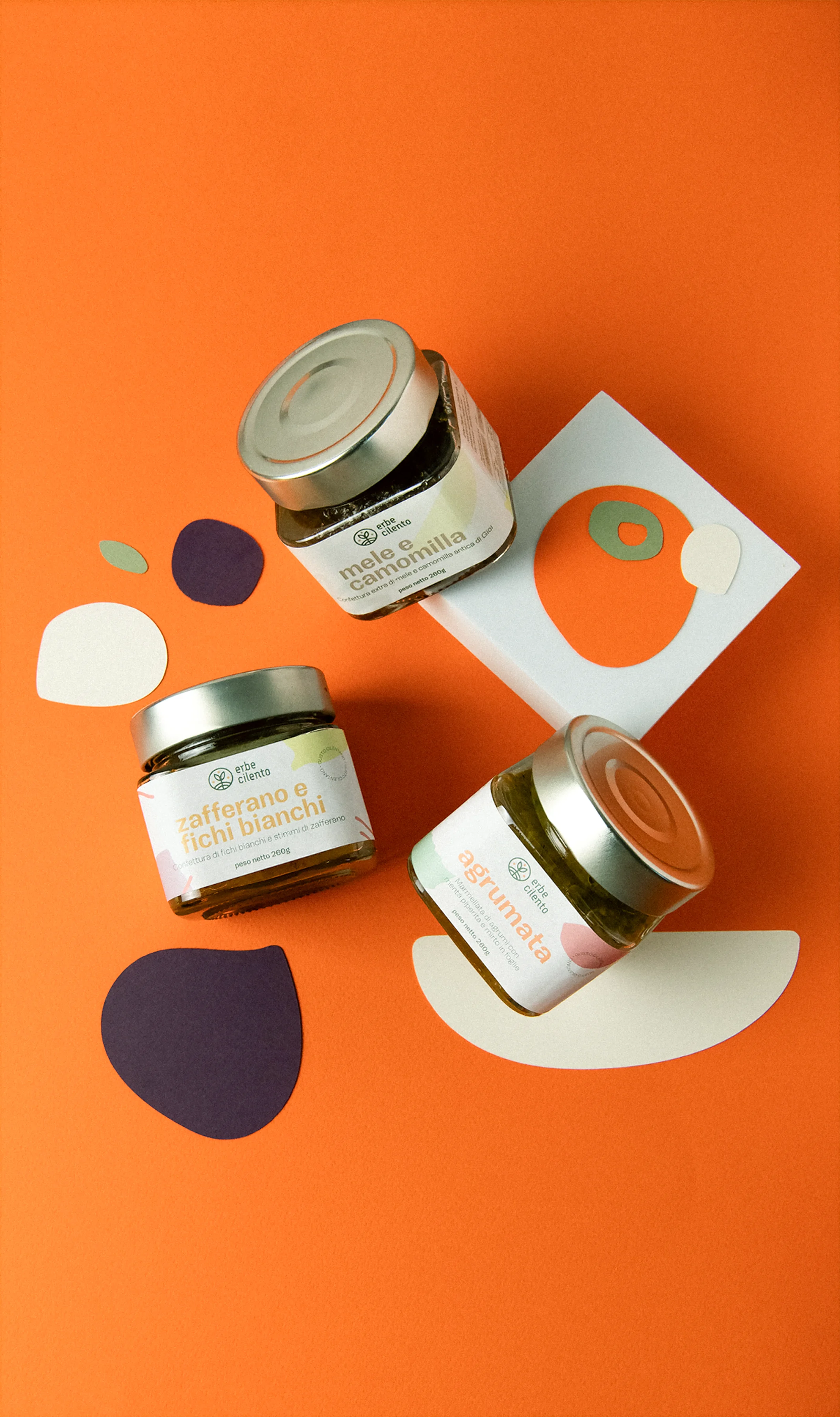 packaging di prodotti erbe cilento