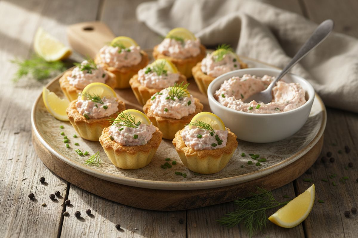 Kermainen ja aromaattinen lohitahna syntyy nopeasti ja sopii crustadeille, ruisnapeille tai voileipäkakun täytteeksi.
