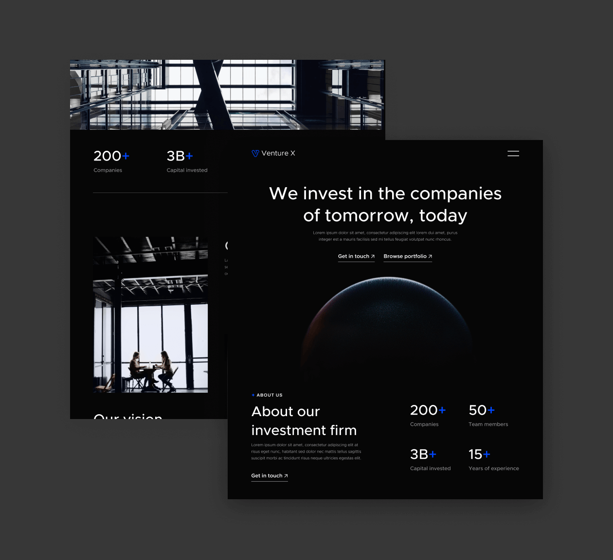 Pages - Venture X Webflow Template